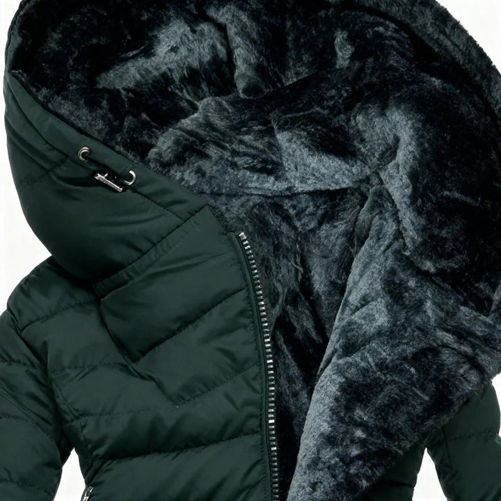 Marian | Slim-Fit Winter Coat with Fur Hood